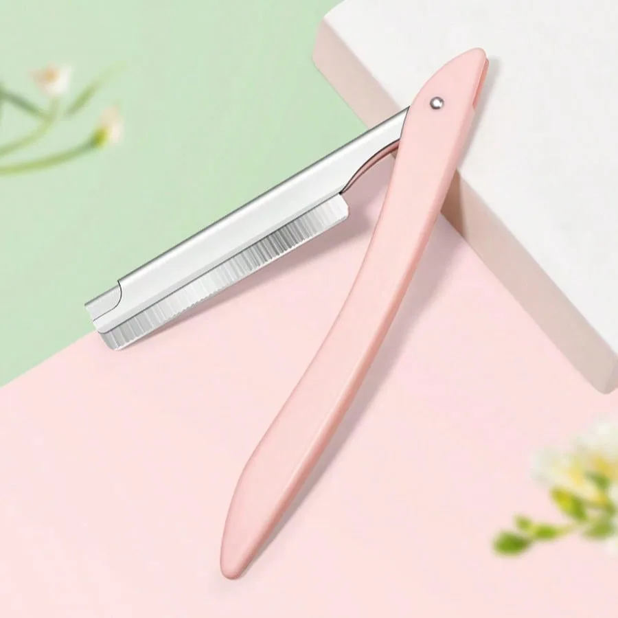 21PCS Stainless Steel Eyebrow Razor Blades with Holder, Facial Dermaplaning Tool for Eyebrow Shaping and Exfoliation