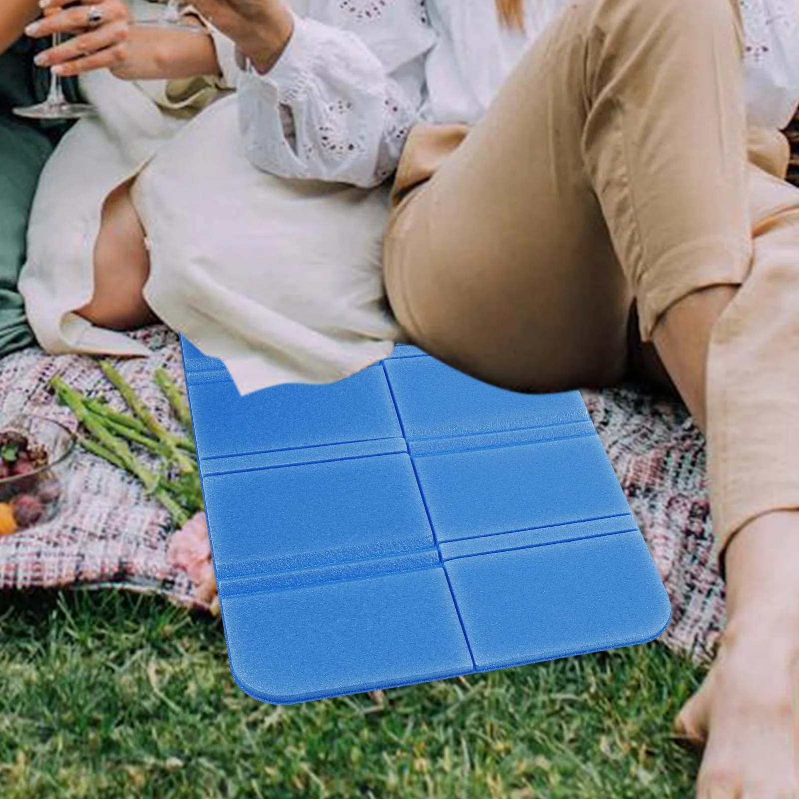 

8pcs Outdoor Cushion Foldable Waterproof Camping Mat Durable Seat Cushioned For Picnic Beach Hiking Xpe Multifunctional Blanket