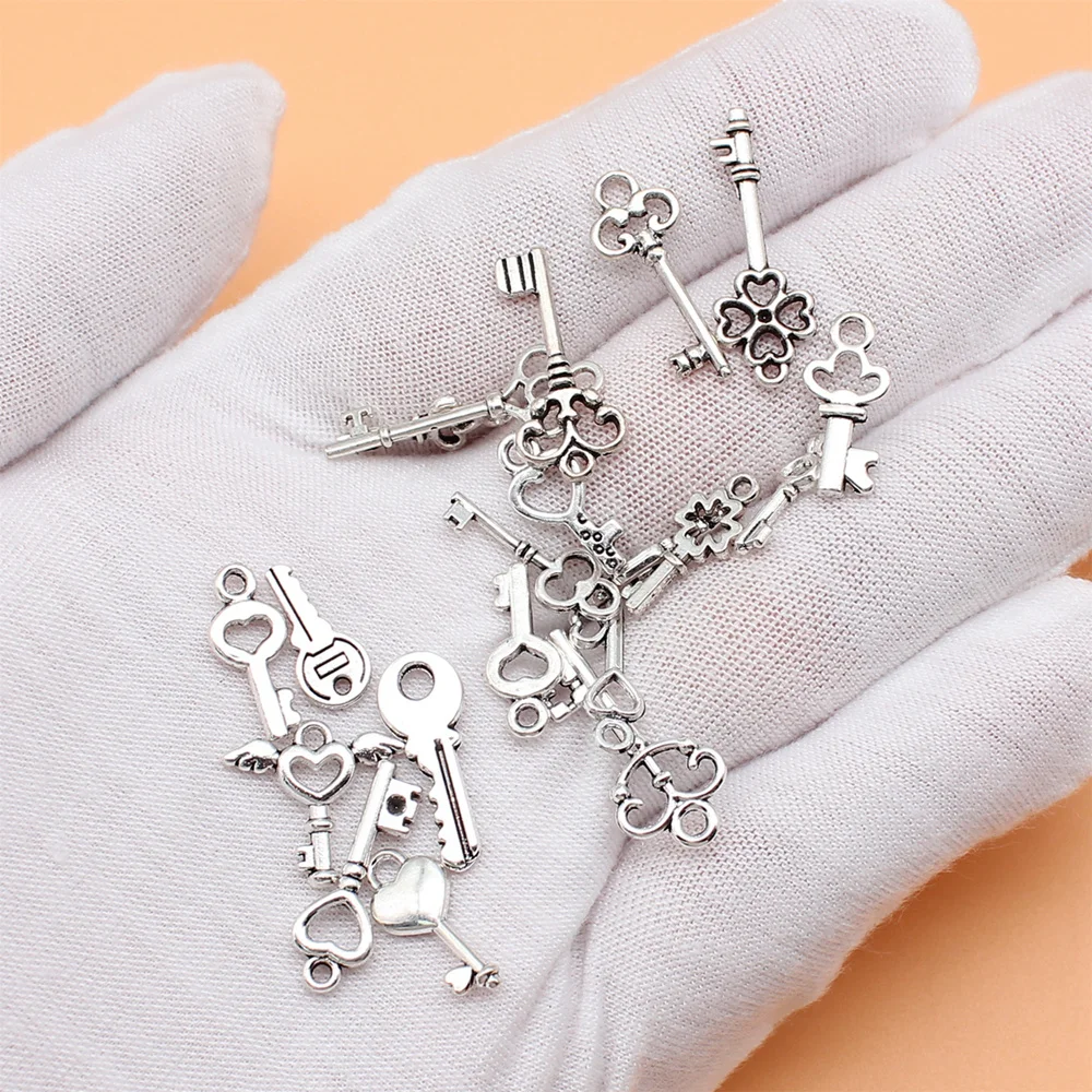 20pcs/set Key Charms For Jewelry Making Pendant Diy Crafts Accessories L10309