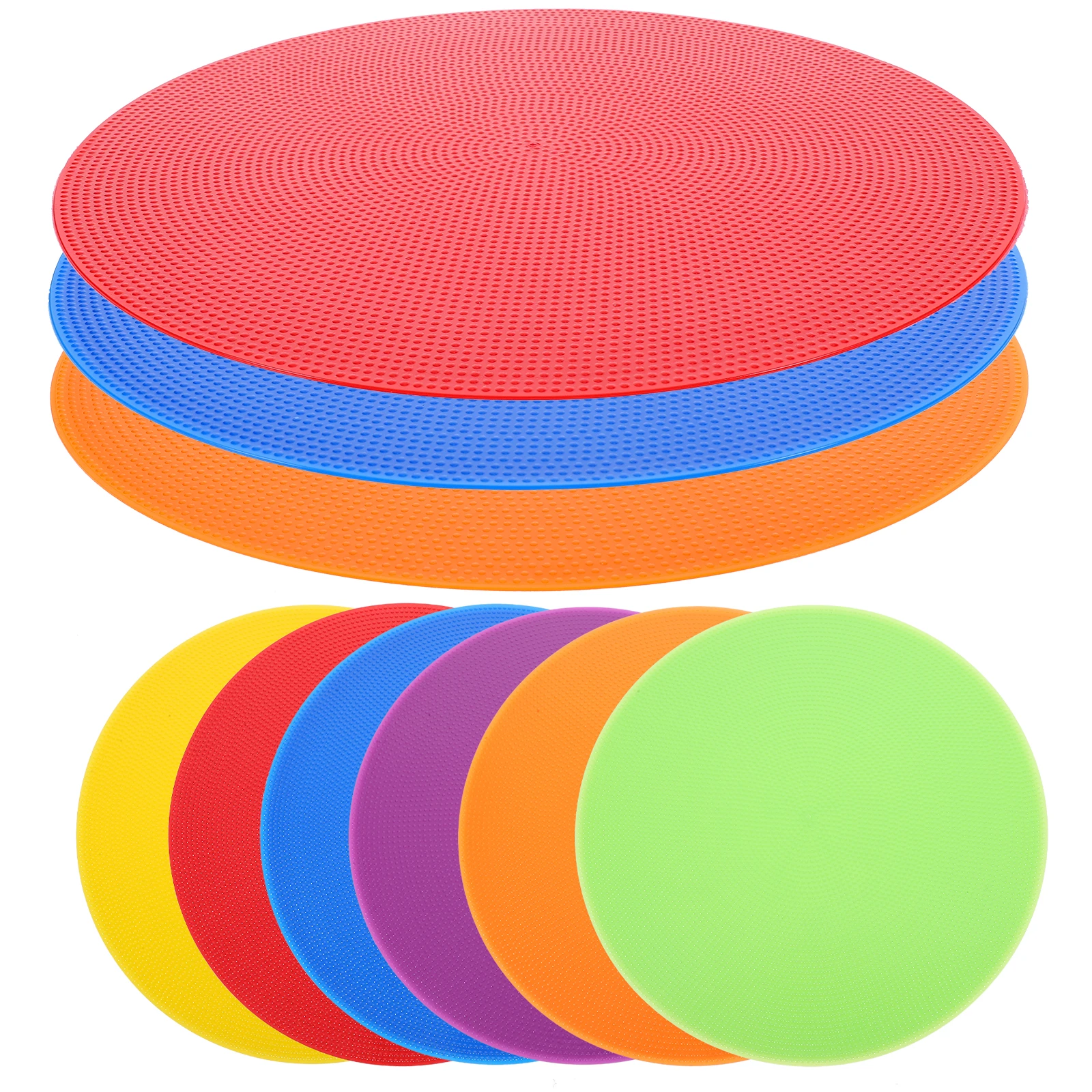 

12pcs Football Training Markers PVC Discs 23cm Diameter Yellow Red Blue Green Purple Sports Equipment Training Tools For