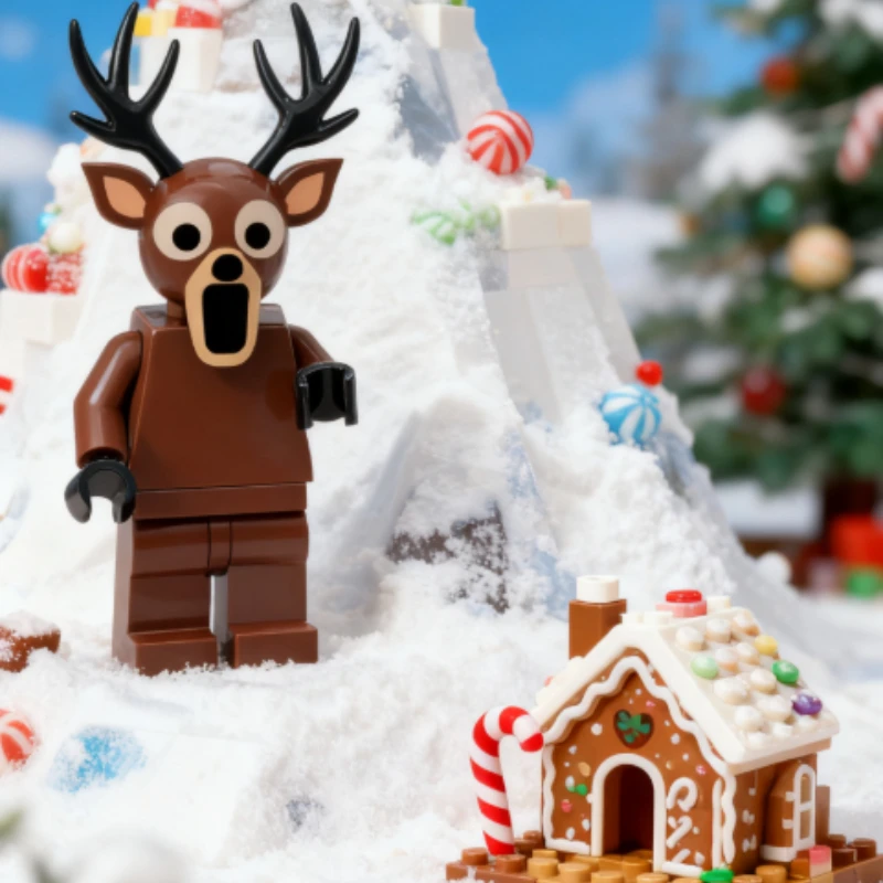 99 Forest Night Children's High Precision Plastic Building Blocks, Including Deer, Owl, Goat, and Monsters