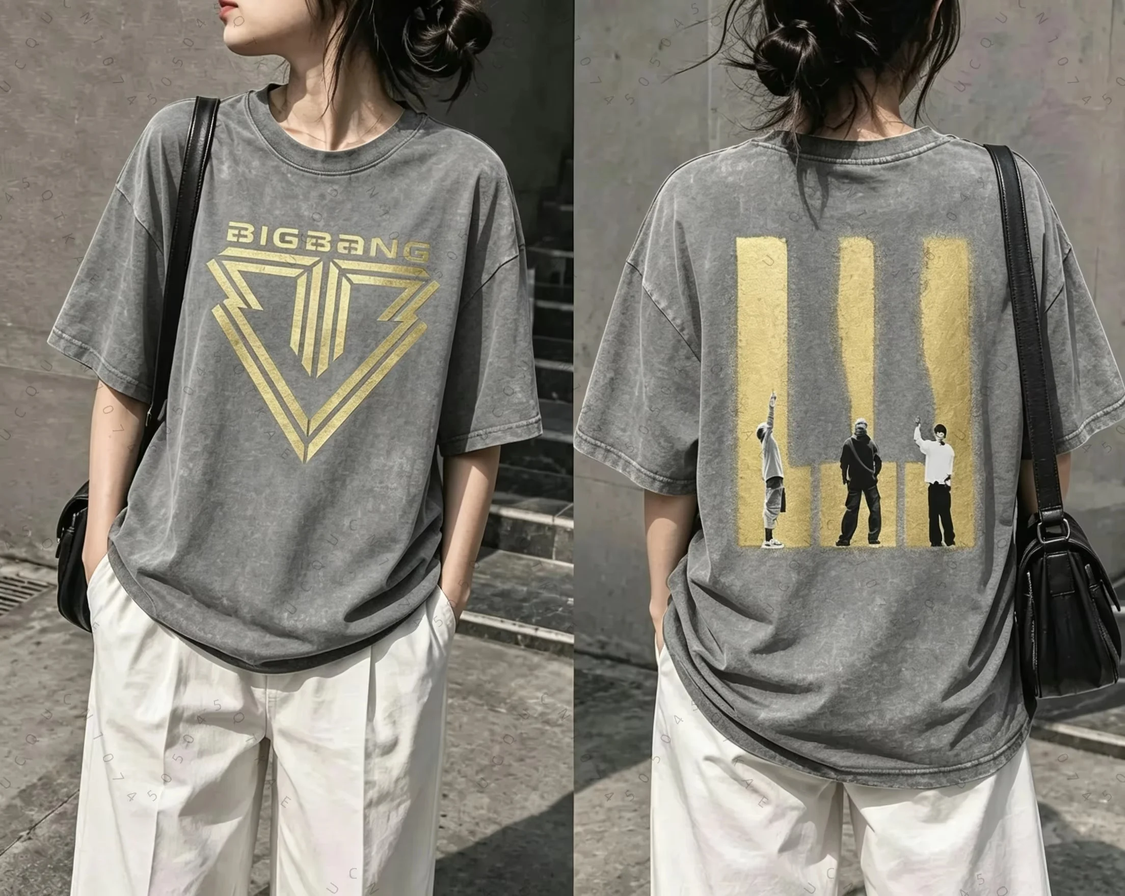 BIGBANG 2026 WORLD TOUR World Tour Side Washed Cotton T-Shirts Printed Loose Y2k Streetwear Couple Men Women T-Shirt Fan Gifts