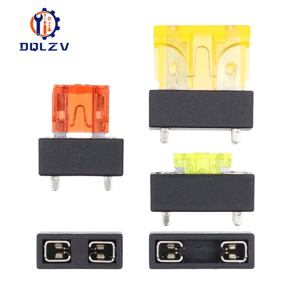 Suporte universal para fusível de carro, 5 peças, montagem em painel pcb, blocos de seguro, terminais de segurança 10a micro mini pequeno médio