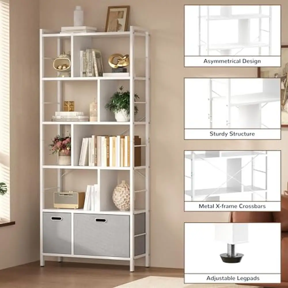 Multifuncional Industrial Display Shelf Stand, Estante com gavetas, moderno, 6 camadas