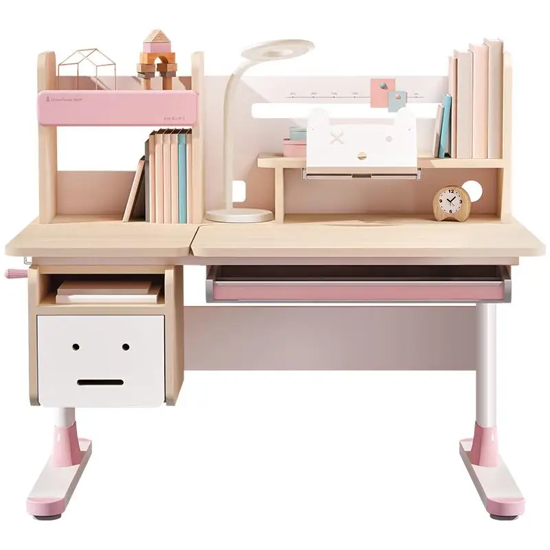 Height adjustable kids study table study desk writing desk students use