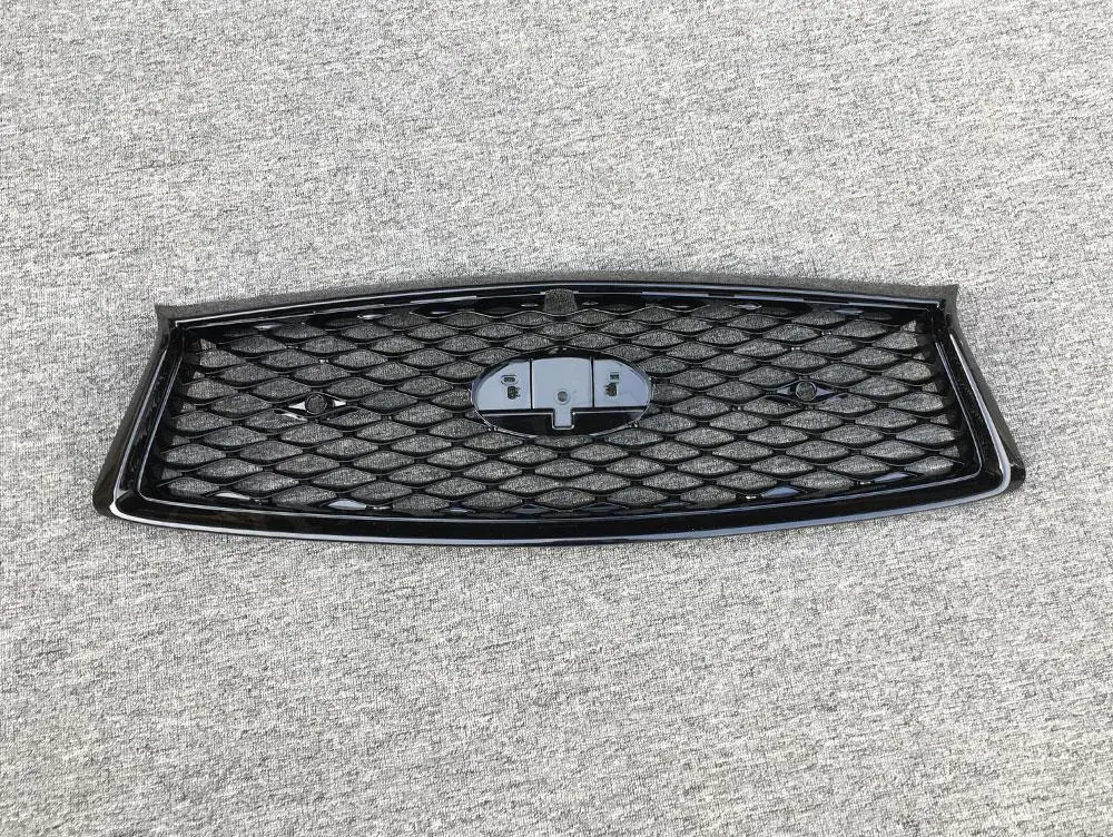 ABS Gloss Black Car Front Grill Mesh Trim for Infiniti Q50 2018 2019 2020 2021 Grill Outline Moulding Trim Frame