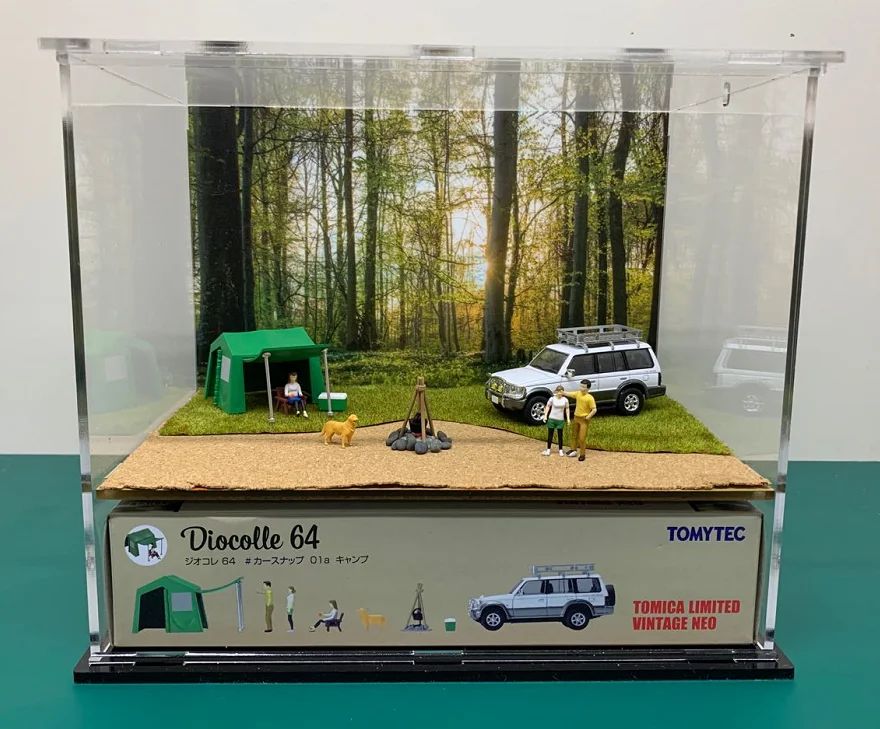 1:64 For TLV TOMYTEC Acrylic Display Box Car Washing Scene Coffee Truck Scene Interview Scene Racing Scene Wedding Scene