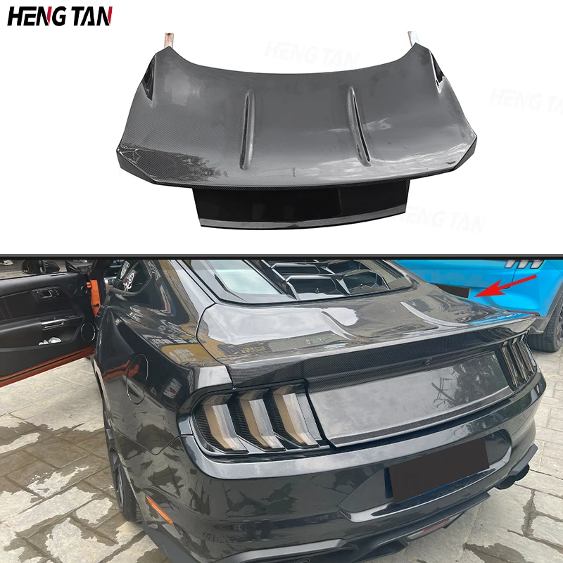 

For Ford Mustang 2015-2018 Car Rear Bumper Guard Tail Gate Trunk Lid Cover Parts Carbon Fiber Upgrade Body kit Upgrade Body kit