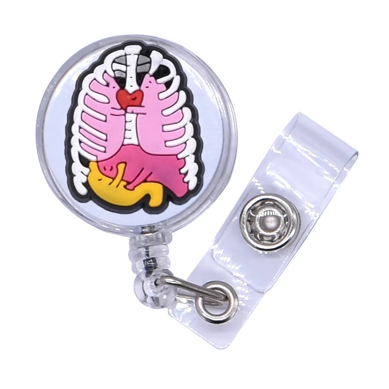 Kleine Medizinische Arbeiter Arbeit Karte Clip Doktor Nurse ID Name Bedge Halter Rollen Brust Tag Zubehör Clip Fabrik Pass Karte clip