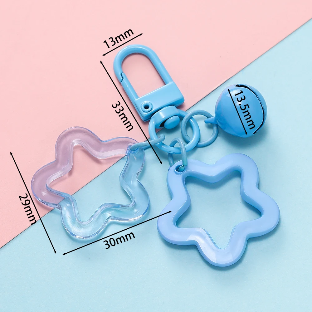 Phone Accessories Jewelry - 1pc Acrylic Star Keychains with Small