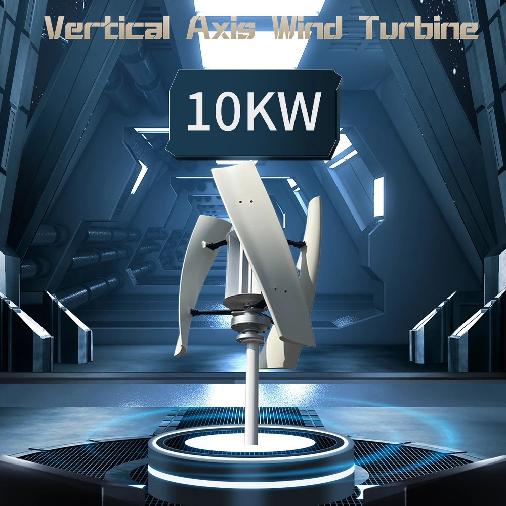 

Wind Turbine Vertical Axis Maglev Plant High Voltage Generator 5000W 10000W 12V 24V 48V Hybrid Charge Controller For Home Use