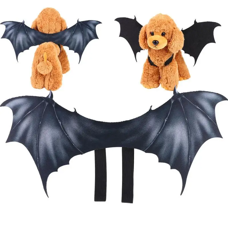 Bat Wings Pet Costume Bat Wings Halloween Pet Clothes Black Wings Halloween Dress-up Accessories For Pet Dogs Cats