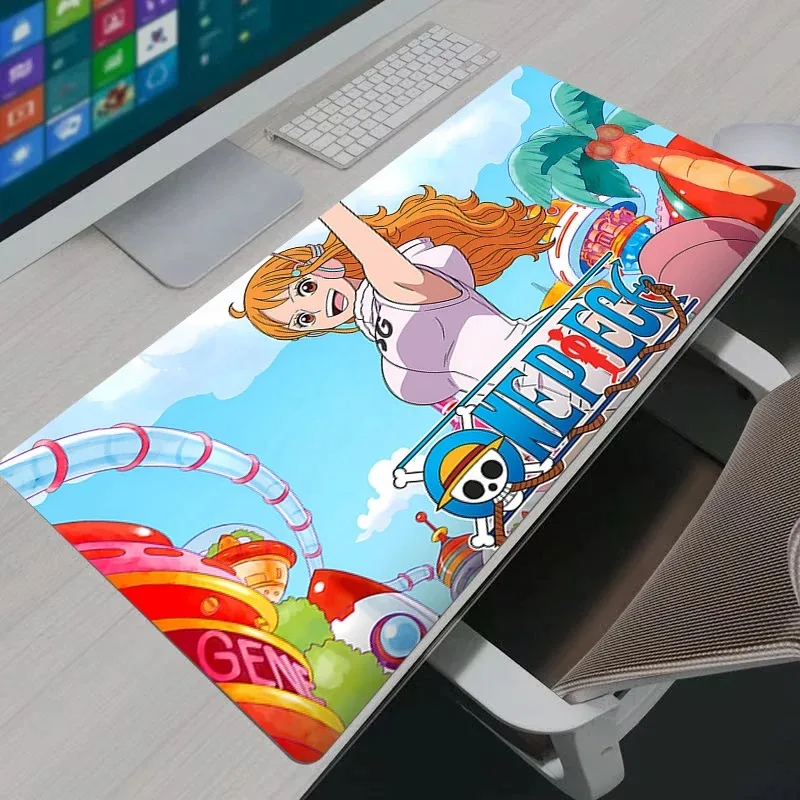 Großes Mauspad für Gamer, Computer, Schreibtischunterlage, moderne Tischtastatur, Laptop-Teppich, XXL-Gaming-Mauspad, einteiliges Nami-Geschenk für Mädchen