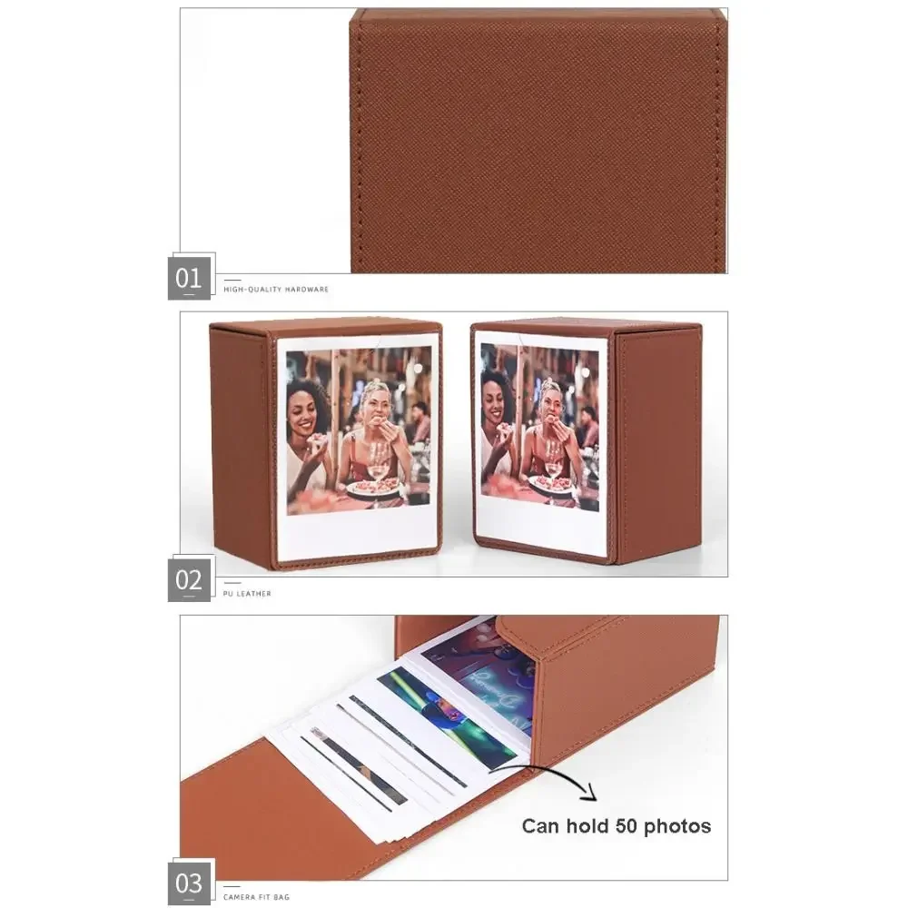 5Inch Photo Storage Box Camera Accessories For Fujifilm Instax Wide 300/400 Instant Camera PVC Card Holder Large Capacity Instax
