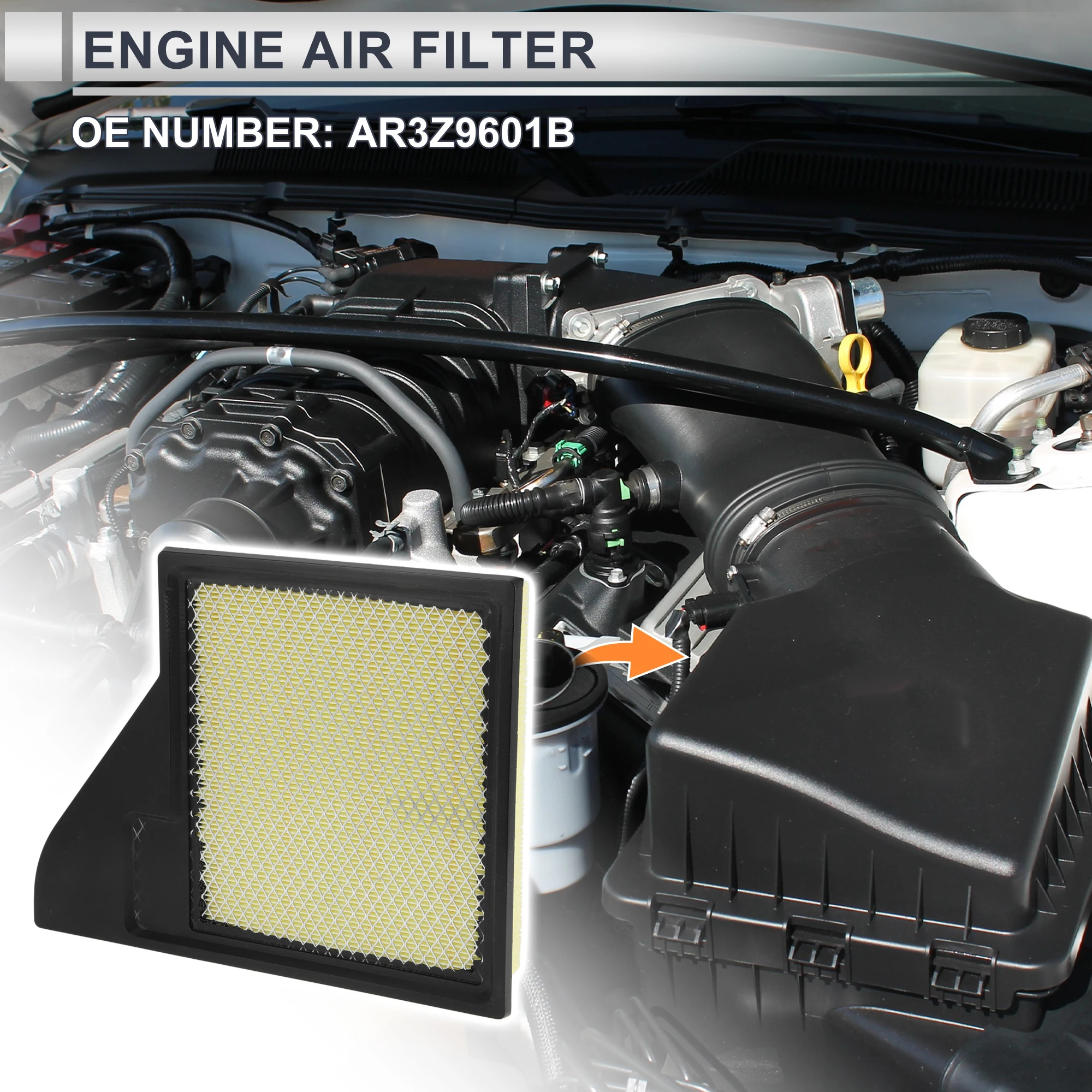 

X Autohaux автомобильный воздушный фильтр двигателя No AR3Z9601B для Ford Mustang Base, Boss 302, 1 шт.