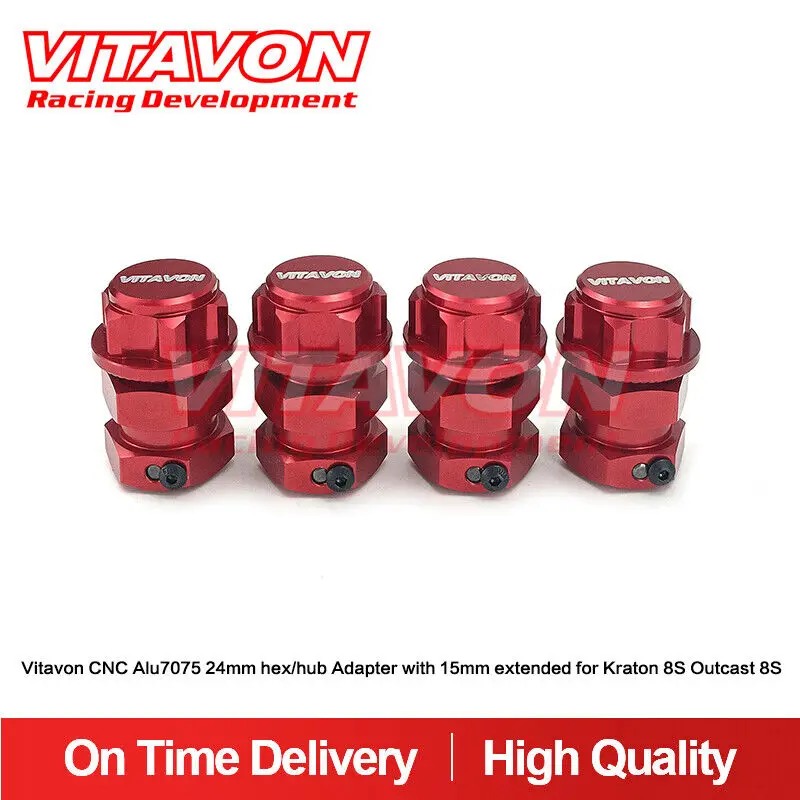 VITAVON CNC Alu7075 24mm sześciokątny/piasta z 15mm przedłużony dla Kraton 8S wyrzutnik 8S