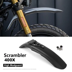 New Motocross Accessories High Front Fender Mudguard Cover Protector Black For Scrambler 400X SCRAMBLER 400 X 2024﻿