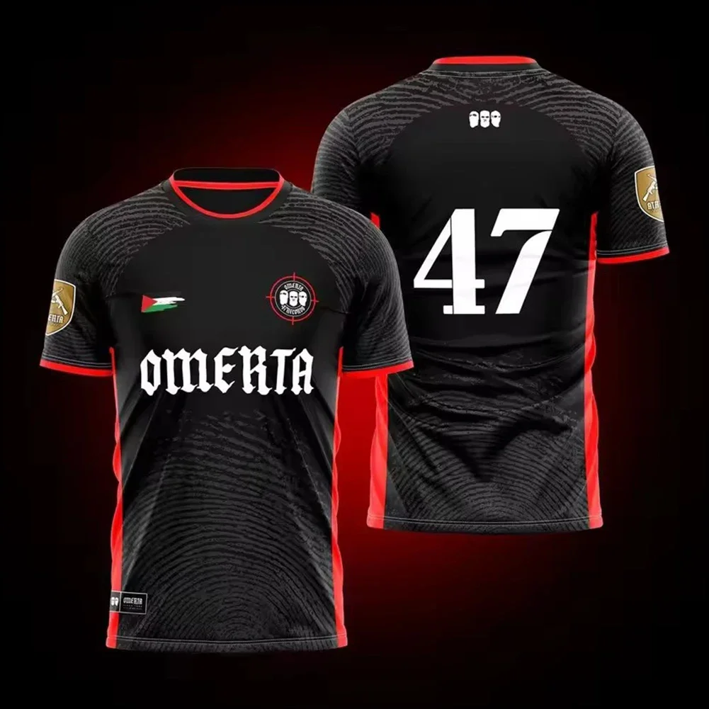 Maillot Omerta 47 Boxing Fans Summer 3D Print Outdoor Sportwear Men's Breathable Jersey Round Neck Short Sleeve T-shirt Clothes