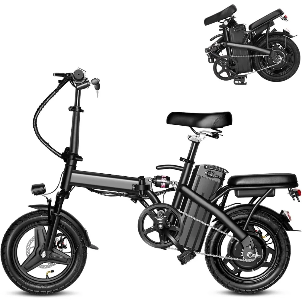 Electric Bike for Adult,Folding Ebike,Electric Bicycle with Removable Battery,20MPH Commuting Electric Bike,Brushless Gear Motor