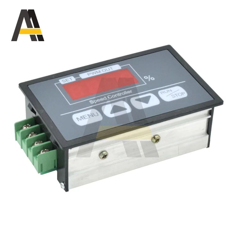 DC6-60V PWM وحدة تحكم في سرعة المحرك وحدة تحكم الطاقة مع شاشة ديجيتال LED بداية بطيئة/وقف سرعة دوارة الوقت قابل للتعديل