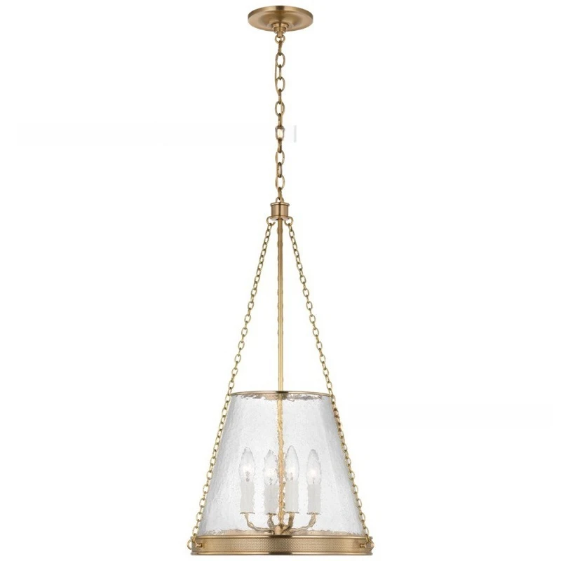 Chinese modern all-copper lamp, American simple chandelier in living room, dining room and study