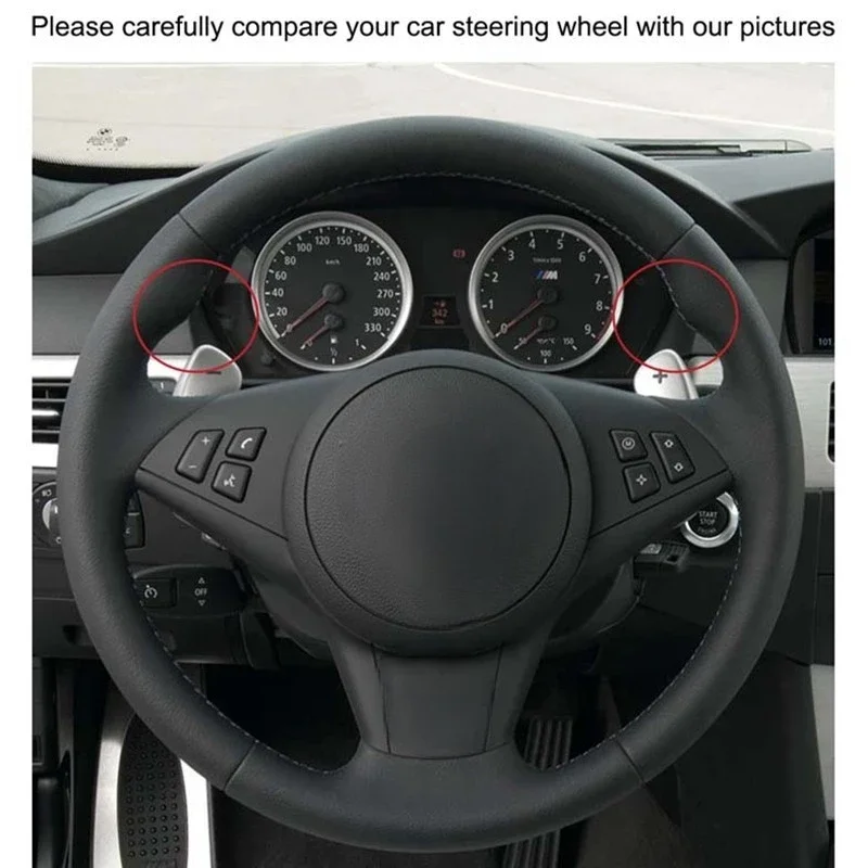 

Чехол на руль автомобиля из мягкой черной натуральной кожи для BMW E60 E63 E64 Cabrio M6 2005 2006 2007 2008 2009 2010 серии M