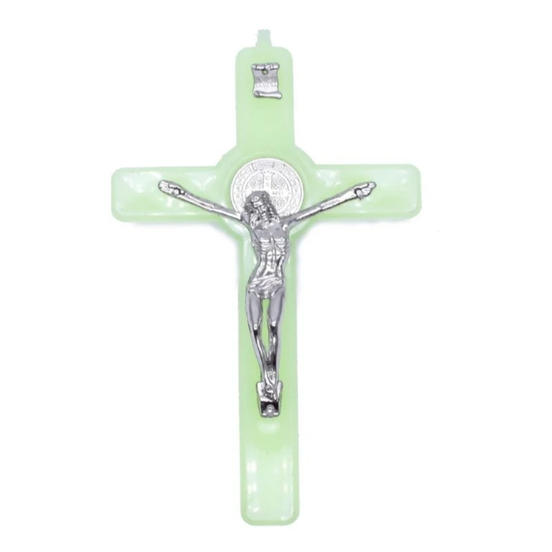 Christ Jesus for Cross Luminous Glow in the Dark Pendant Crucifix Ornaments Necklace Making