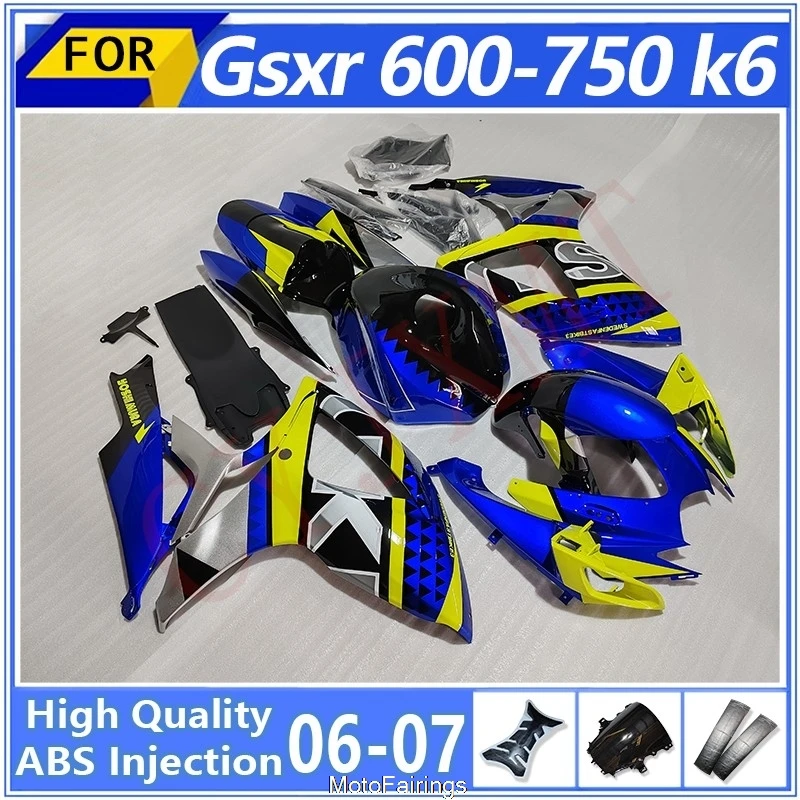 

Комплект обтекателей для мотоцикла Suzuki GSXR 600 750 K6 2006 2007, полный комплект обтекателей Gsxr600 Gsxr750 06 07, включая бак