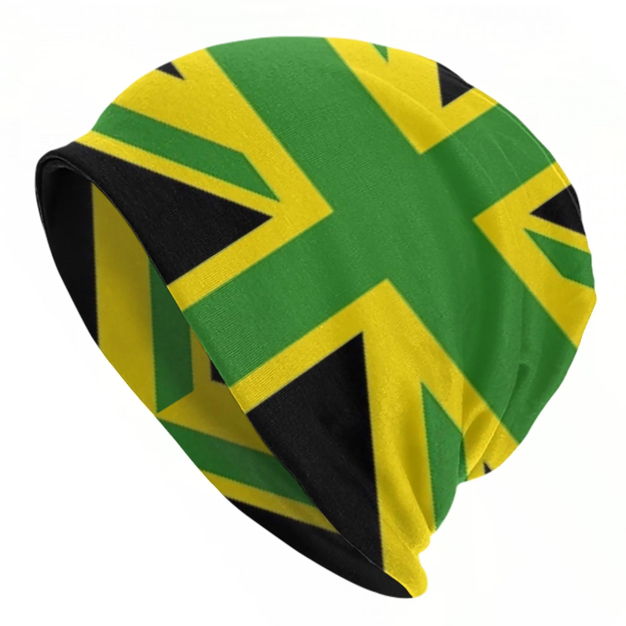 Jamaica Flag Beanie Cap for Men Women Streetwear  Cooling Skull Cap Sweat Wicking for Cycling