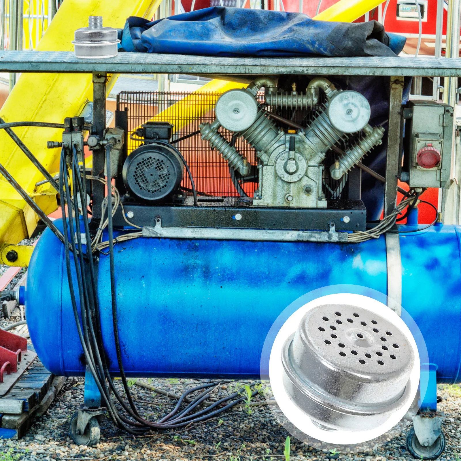 

Small Engine Muffler 1/2 Inch Threaded Galvanized Iron Replacement For Lawn Mower Tiller Generator Garden Equipment Automotive