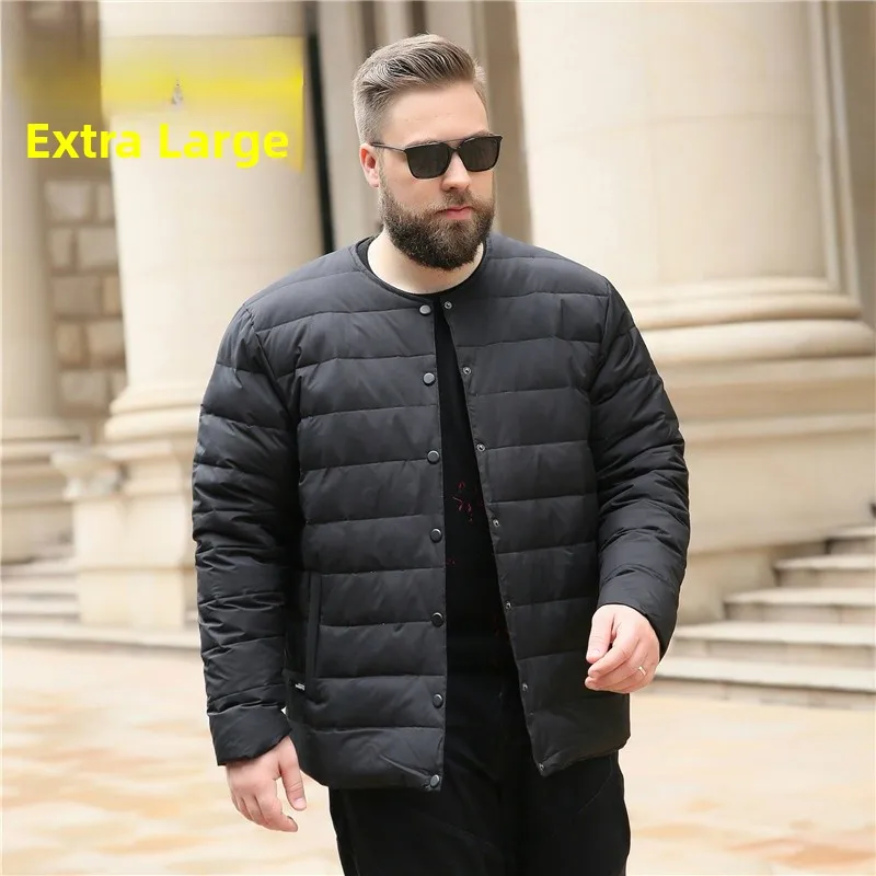 

Мужская утепленная короткая пуховая куртка с наполнителем из пера, устойчивая к холоду, больших размеров, повседневная, теплая