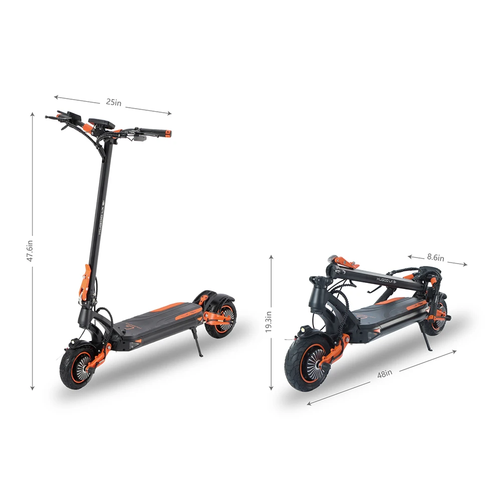 Kugoo Lx9+ E-Scooter 650W Motors 120K Max Load 65Km المدى المزدوج لمسافات طويلة المدى 6061 مادة سبائك الألومنيوم