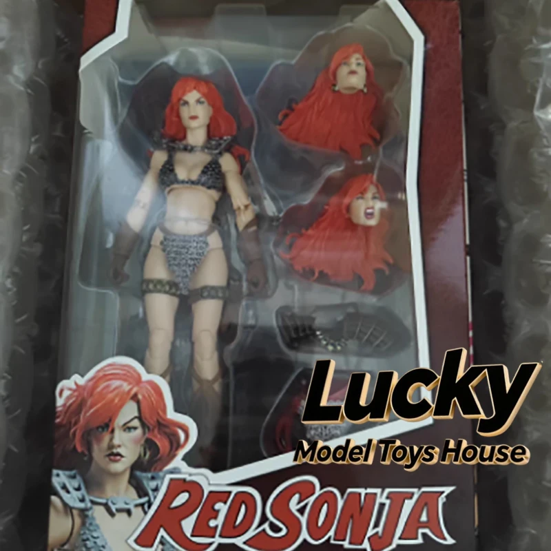 

1/12 Scale Collectible Red Hair Sonja Action Figure Movable Joint Body Design 6inch BOSS Fight Studio Female Soldier Doll