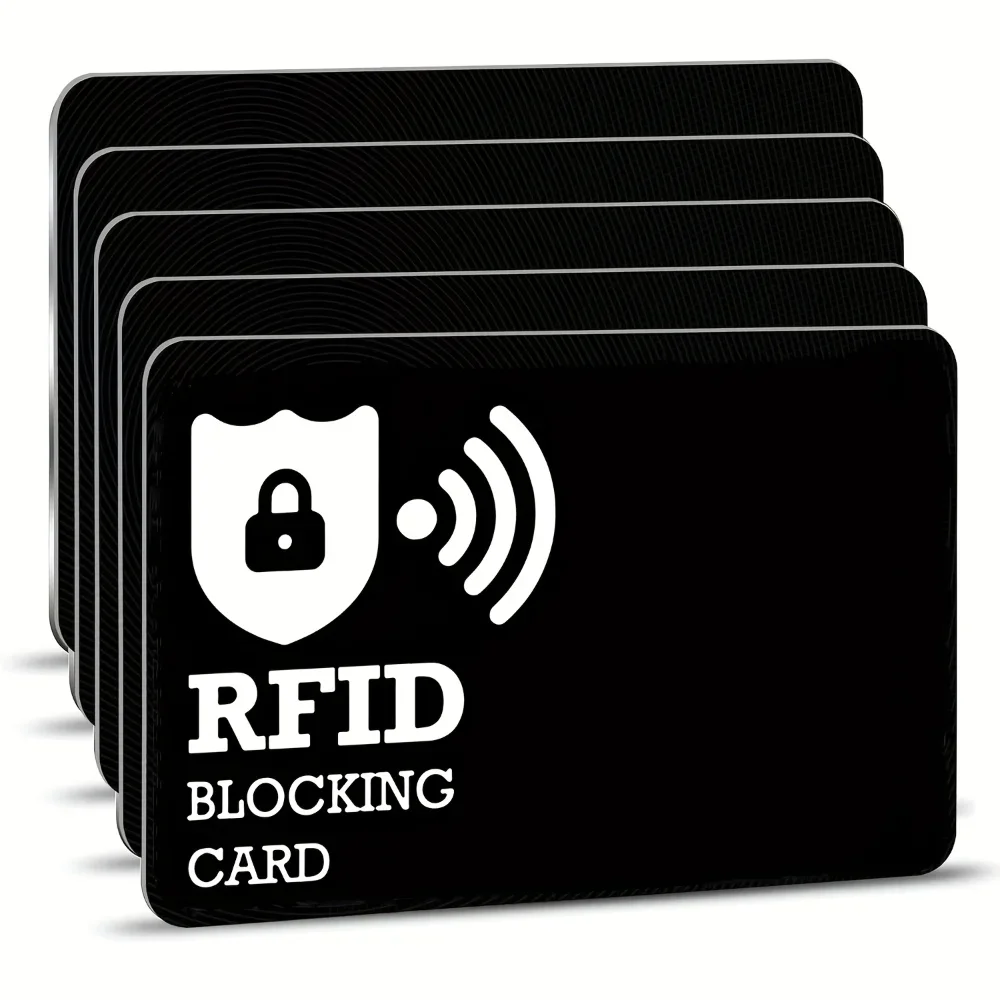 5/10Pcs Set RFID Blocking Cards NFC Debit Credit Cards Passport Protector Blocker Card Set Smart Anti-Theft Design RFID Blocker
