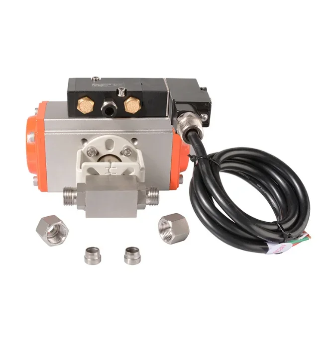 

Stainless steel pneumatic high pressure sleeve ball valve 41.3Mpa