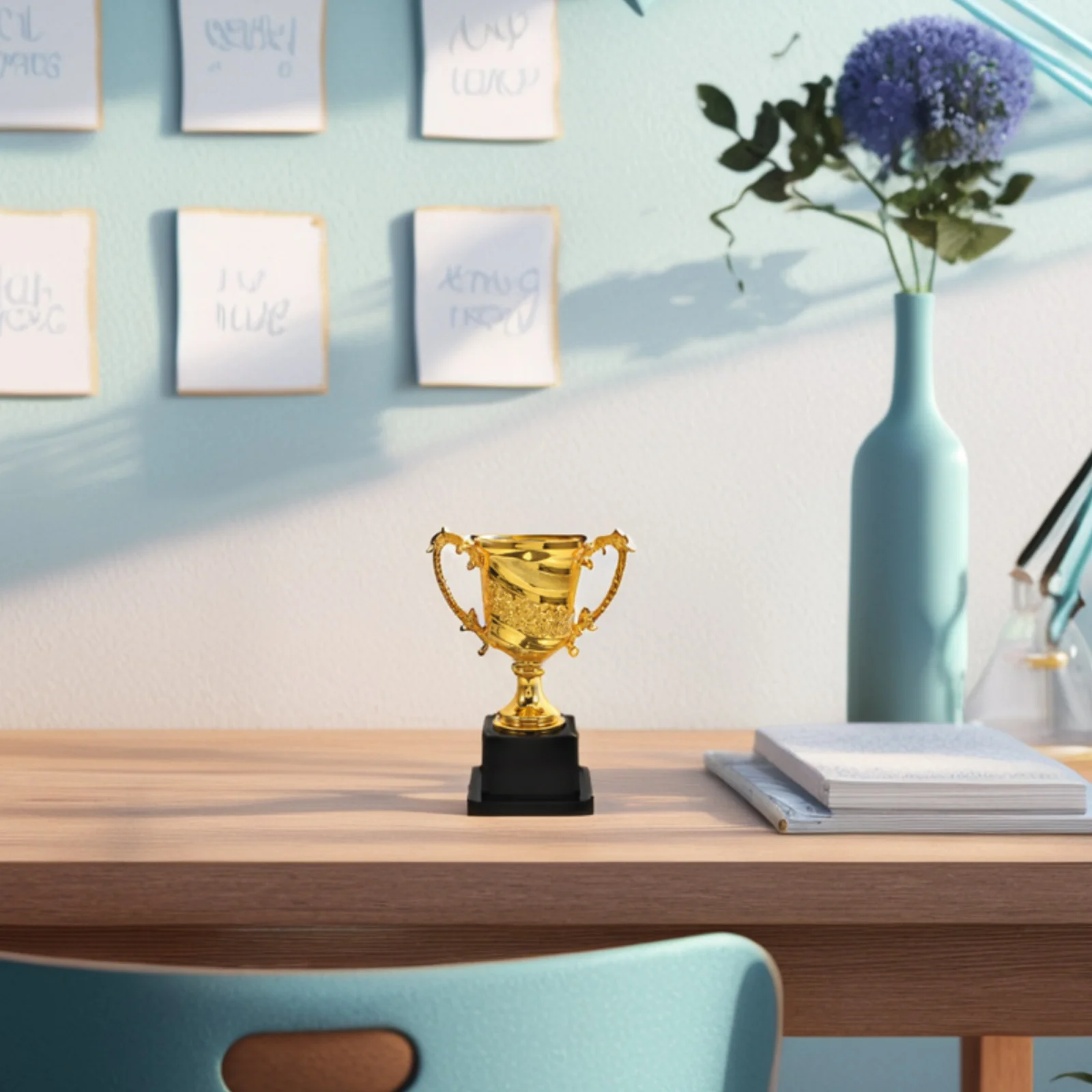 

Electroplating Small Trophy Creative Shaped Award Model Party Competition Student Plastic Exquisite Honor Decor Prop Team Sports