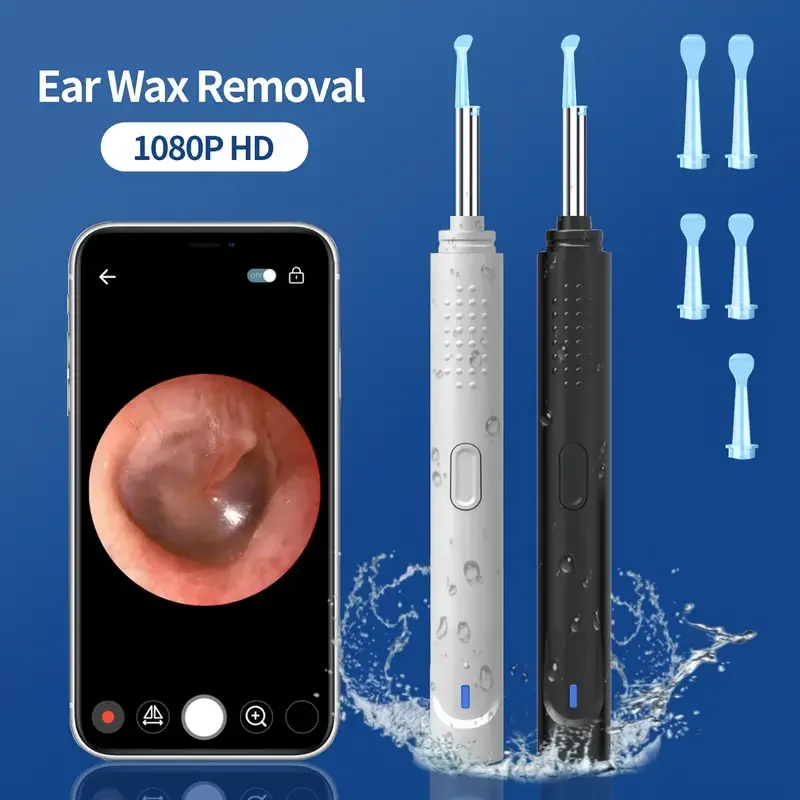 Ear Wax Removal With 5 Ear Scoop,Ear Cleaner With Camera,Ear Wax Remover Tool With 1080P, Rechargeable Earwax Removal Kit