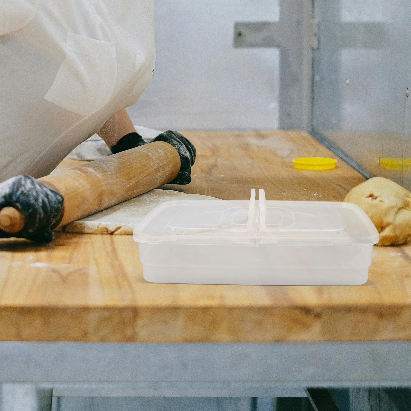 Pizza Dough Tray Bread Proofing Container Convenient with Lid Empty Boxes Bin Anti Drop Household