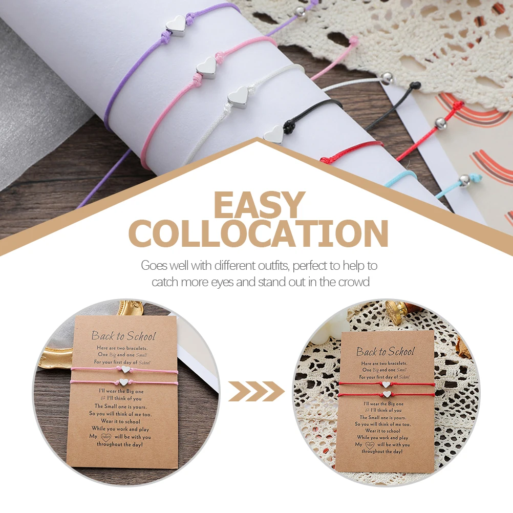 

3 set 3 Sets Delicate Mother Daughter Bracelets Adjustable Decorative Macing Charms Portable Gift Accessories Perfect Daily Wear