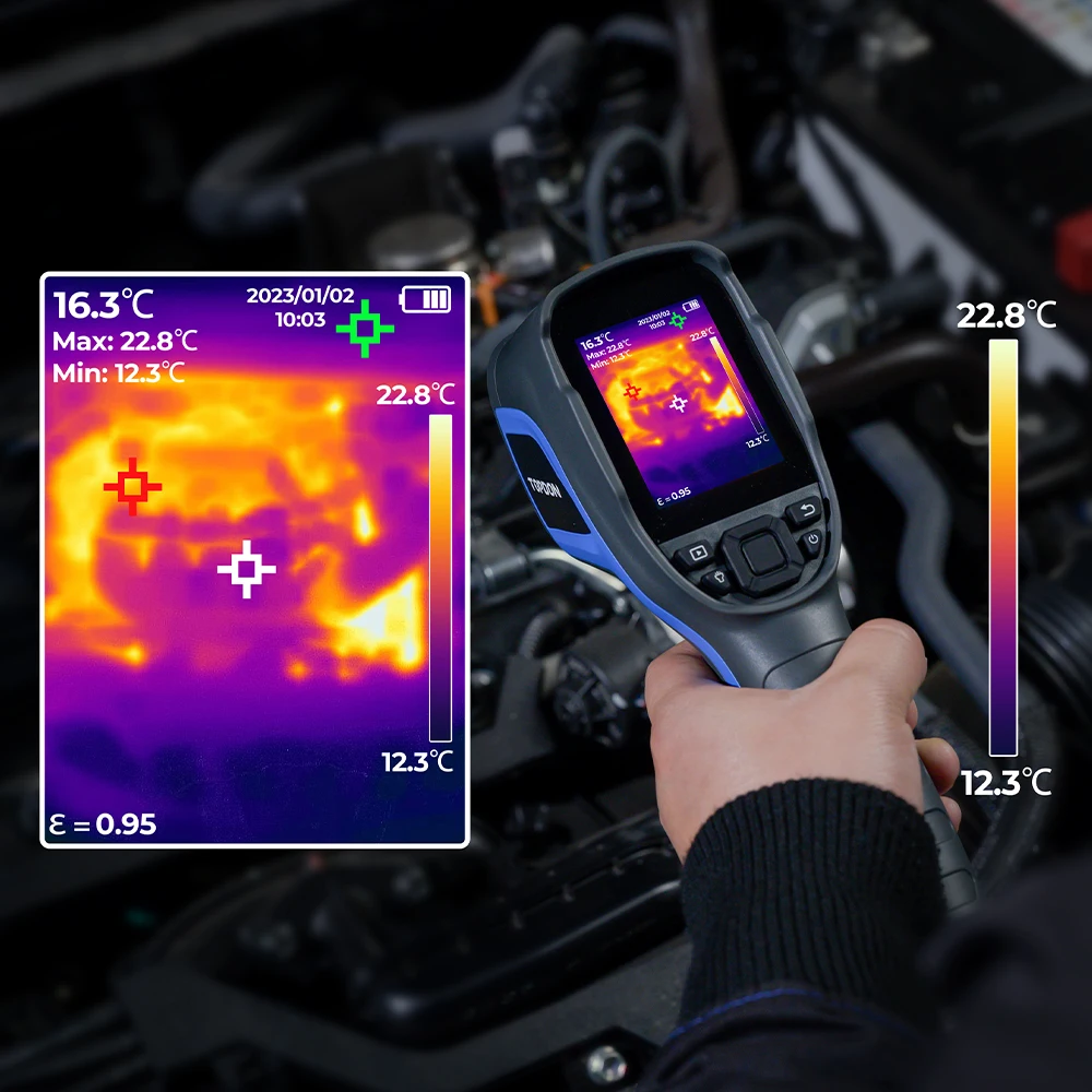 TOPDON TC004 ręczny skaner termowizyjny na podczerwień kamera obrazująca analiza obrazu PC wysoka rozdzielczość dokładność 256*192 narzędzie