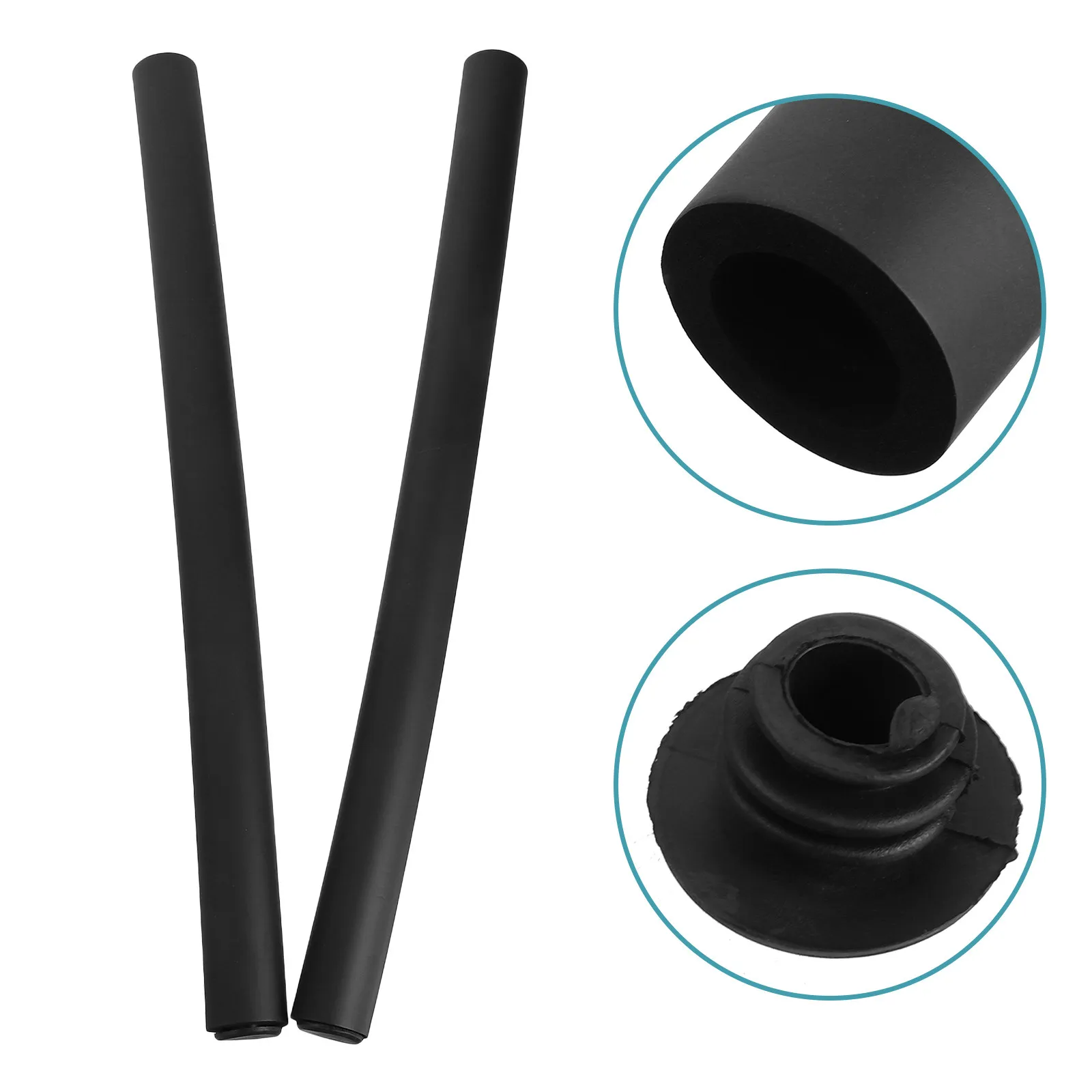 6Pcs Baby Stroller Handle Sleeve Replacement Sponge Grip Covers Black Anti-Slip Sweat Absorbing Universal Fit for Pushchair