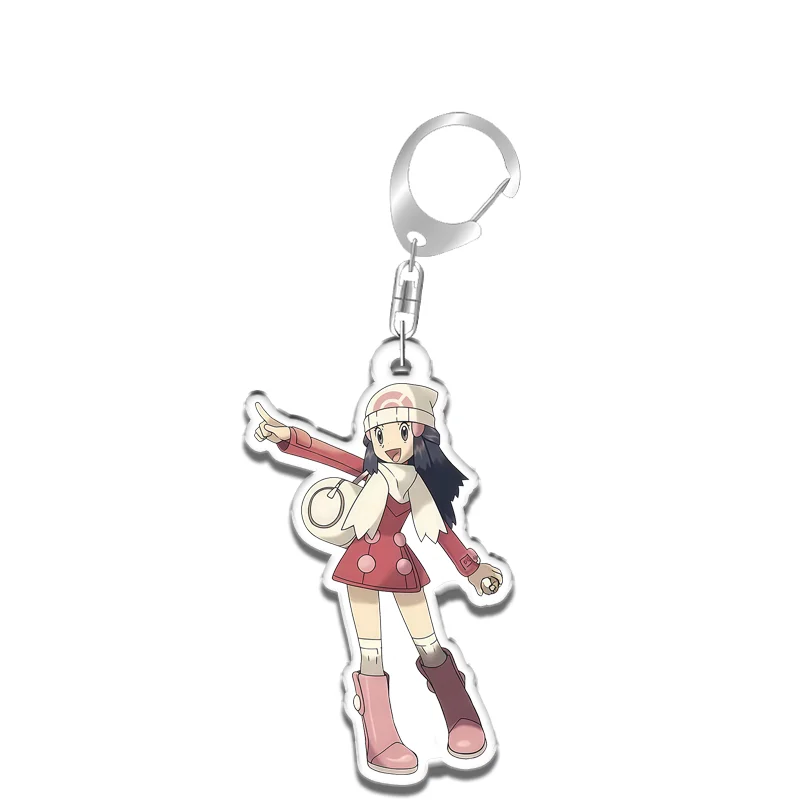 Keychain for Pokemones Kotone Dawn Lyra Hilda May Iono Anime Game Fan Gift Recycled Acrylic Backpack Pendant Decoration Rare Toy