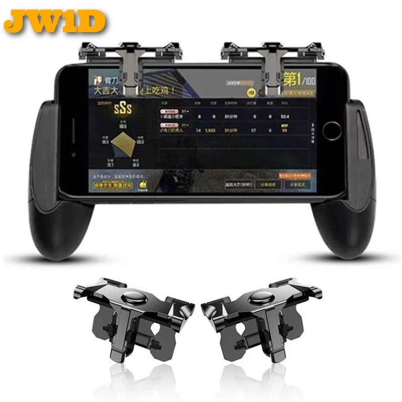 Czteropalcowy spust do gier na telefon komórkowy do PUBG, celowanie i strzelanie L1 R1 ABS+Plastikowy przycisk do iPhone'a IOS Android Gamepad Joystick