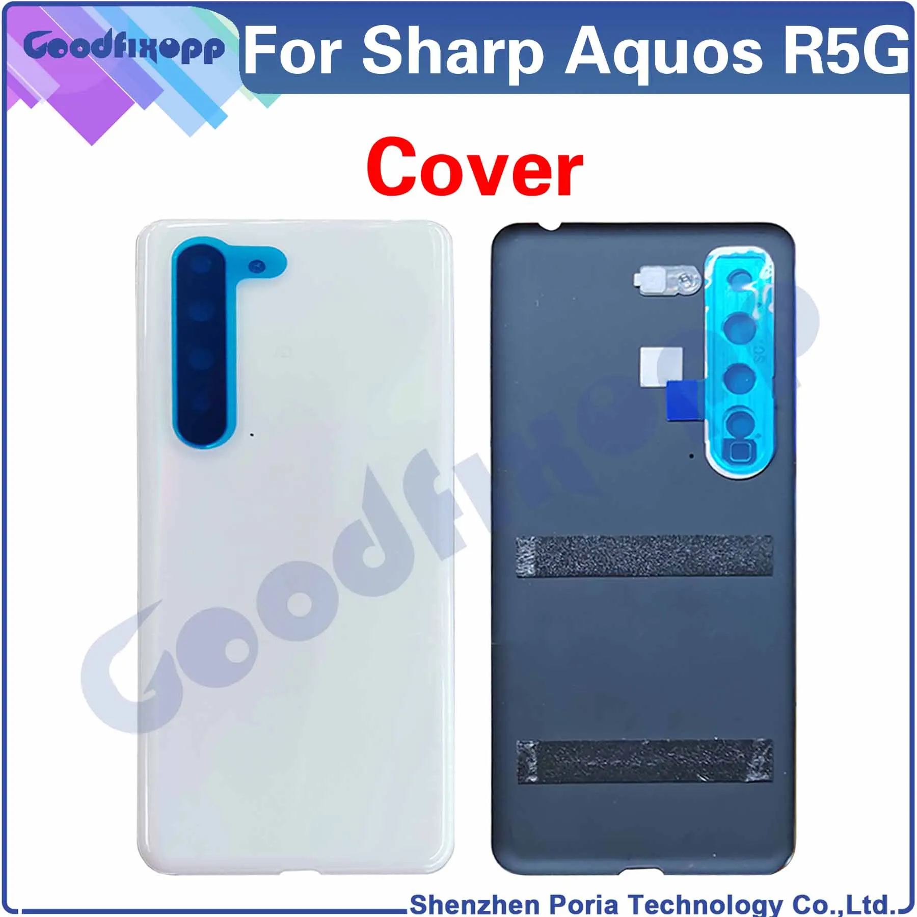 For Sharp Aquos R5G R5 SH-51A SHG01 SH-R50 LCD Display Touch Screen Digitizer Assembly Back Cover Rear Case Middle Frame