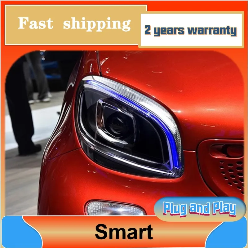 

Car Styling for Mercedes Smart Head Light 2014-2020 Smart W453 Headlight Benz DRL Turn Signal Low High Beam Projector Lens