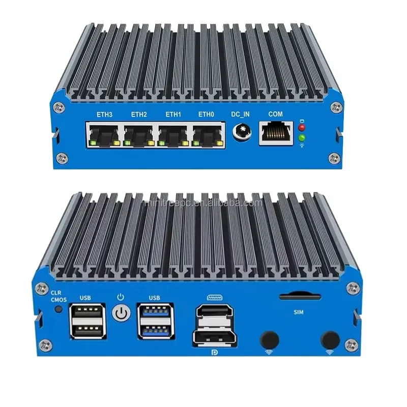 Fanless Soft Router N100 J6412 N5105 N150 4InteI 2.5G I226 LAN Network Server Industrial Embedded Computer Firewall Appliance