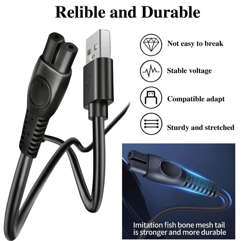 كابل شاحن 5 فولت، سلك شحن ماكينة حلاقة كهربائية لتشذيب اللحية لشركة فيليبس QP2724 QP2834 QP1924 MG9520 MG7950 BT3238 X5005 X5006 #5