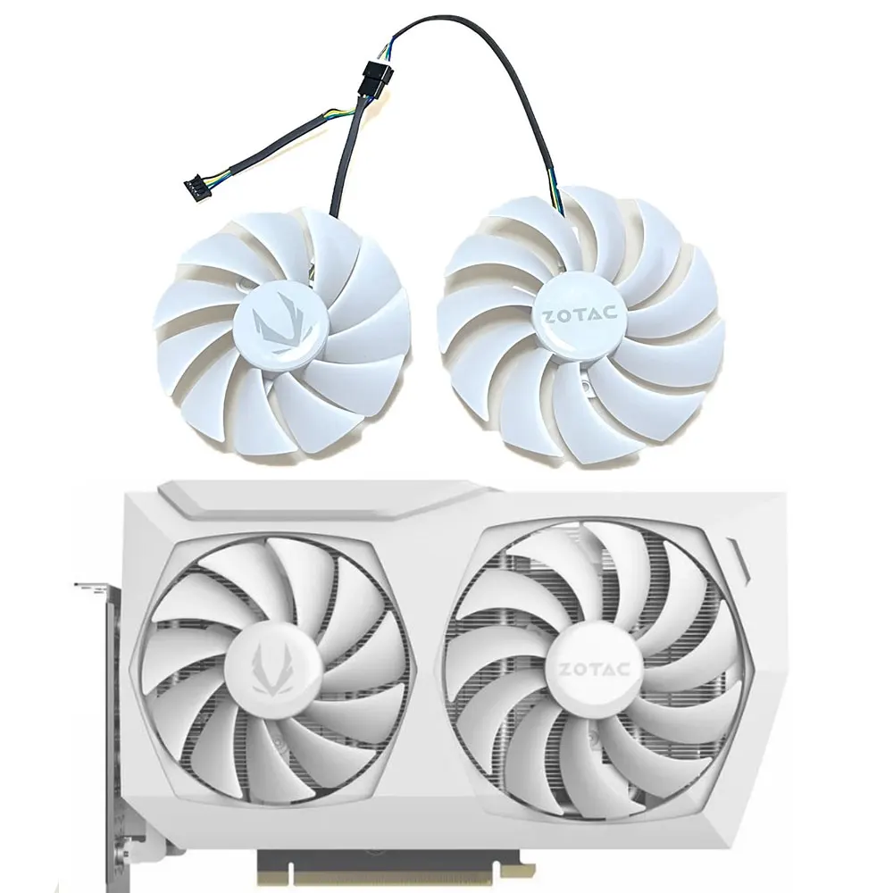 新しい88ミリメートル/100ミリメートルrtx 3060 ampホワイトgpuファン、zotac rtx 3060 ti、rtx 3060 ampホワイト、rtx 3070ツインエッジビデオカード冷却ファン