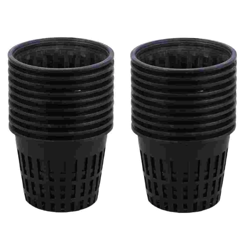 

20 Pcs Plant Hydroponic Net Cup Mini Containers Plastic Nets Water Planting Holder