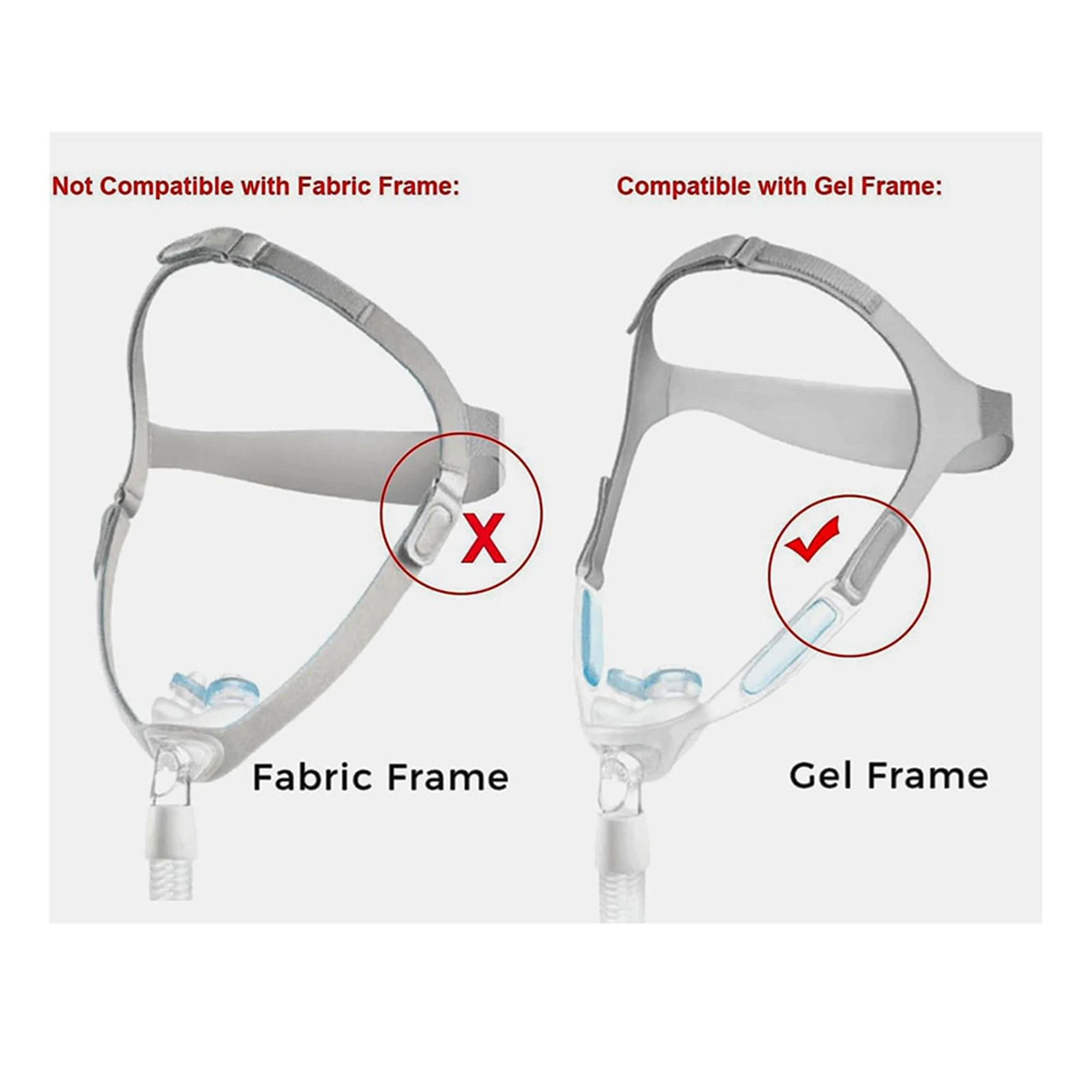 A27U Upgraded 4-Pack Headgear For Nuance Pro CPAP Mask, Replacement Headgear Straps Compatible For Nuance Pro CPAP Headgear